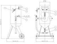 BP110-3 Manual Blast Pot