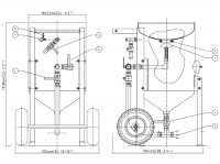 BP600-3 Manual Blast Pot